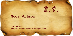 Mocz Vilmos névjegykártya